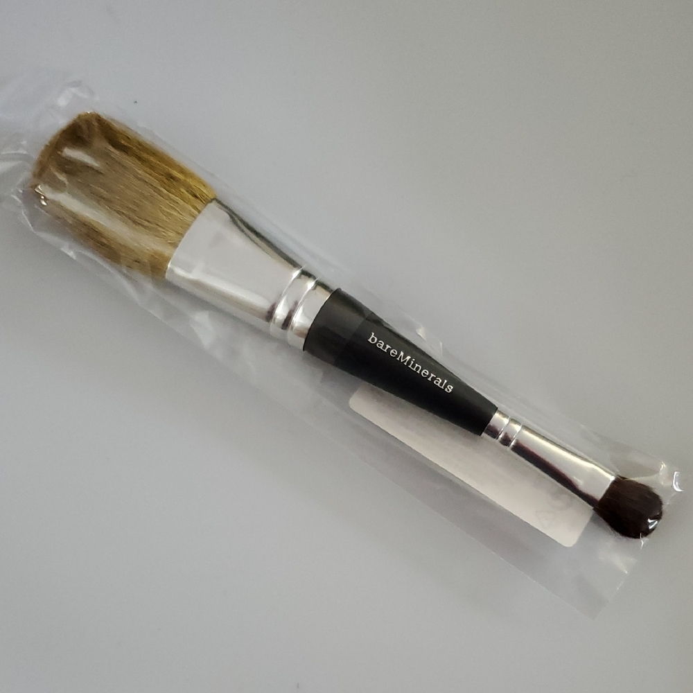 bareMinerals Dual-Ended Flawless Face And Eye Brush NWT